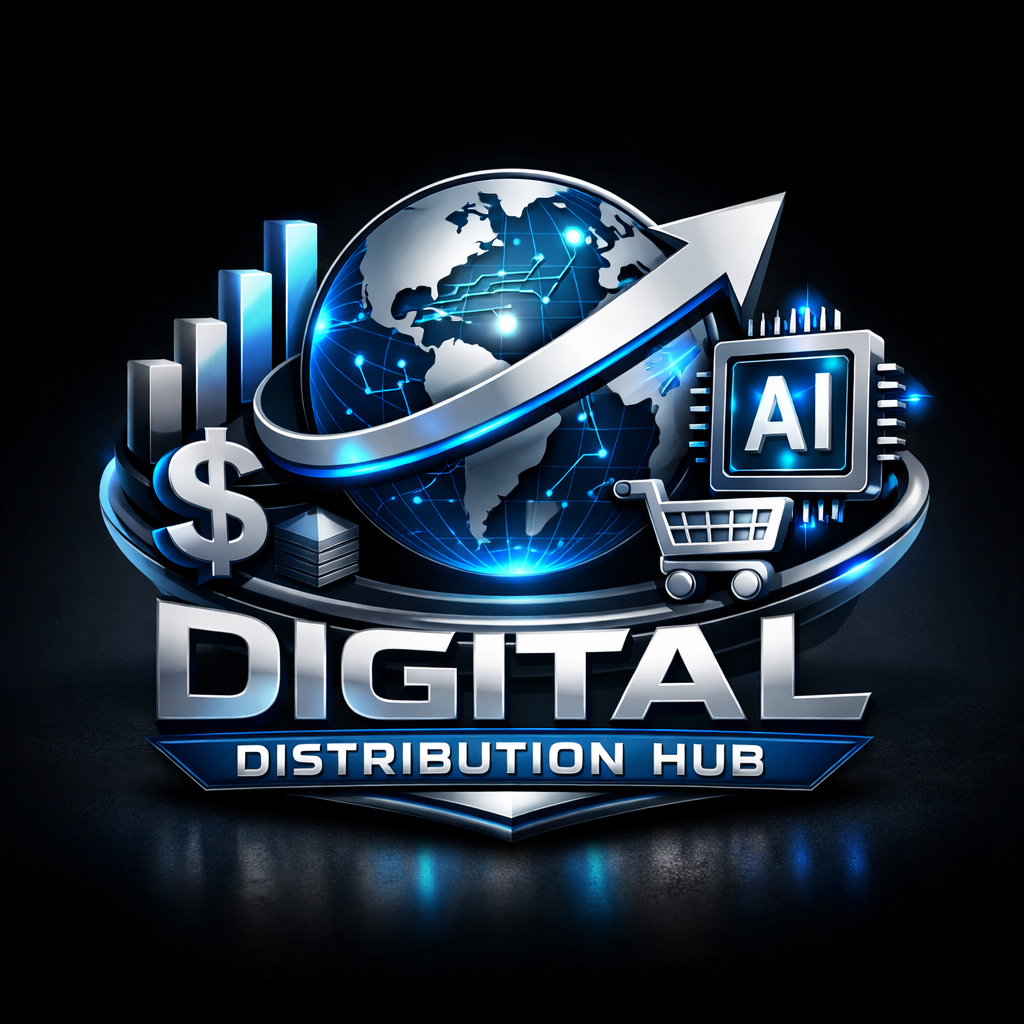 Digital Distribution Hub — AI Tools, Software & Online Income Strategies Logo